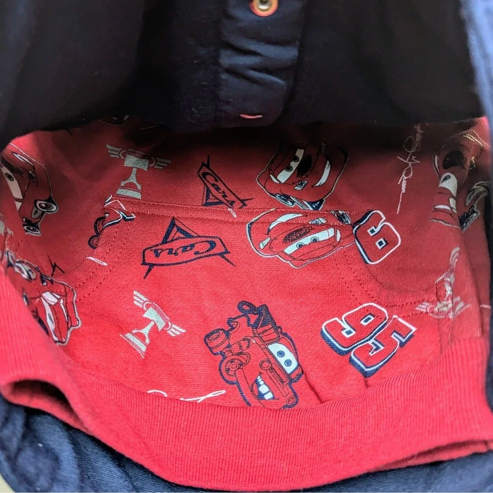 Vintage Cars Disney Pixar Lightning Puff Vest Hoodie 2pc Combo 12 Months‎ NWT